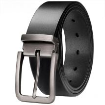 Maikun Genuine Leather Men's Belt Large Size Casual Belt   Alloy Pin Buckle Business Suit Belt Father's Day Present Gift