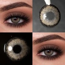 Color Contact Lens For Yearly 1pair Soft Contact Lenes Hazel Gray Green Brown Cosmetic Lens