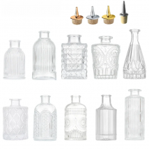 Cocktail Bitters Bottle Vintage Glass Design with Stainless Steel Dasher Top Professional Bar Accessory Bar Tool