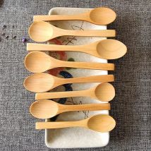 100pcs 9cm 13cm 15cm Bamboo Wooden Spoons Honey Spoon Baby Spoon
