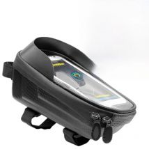 Rainproof Bicycle Bag Bike Frame Front Top Tube Phone Bag Cycling Waterproof Mobile Phone Holder with Touchscreen Bag Case 7inch