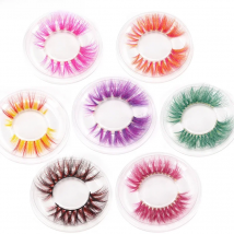 OKAYLASH 3D 6D False Colored Eyelashes Natural Real Mink fluffy Style  Eye lash Extension Makeup Cosplay Colorful Eyelash