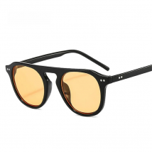 SO&EI Vintage Square Sunglasses Women Fashion Rivets Decoration Jelly Color Eyewear Men Trending Pilot Sun Glasses Shades UV400