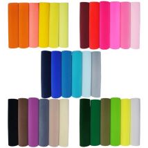 Flock Heat Transfer Vinyl Assorted Colors Iron On HTV For T-Shirt With Or Heat Press DIY