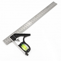 1PCS Precise Stainless Steel Measuring Tools Aluminium Combination Square Diy Workshop Hardware Angle Spirit Level 12" (300mm)