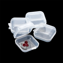 5/10Pcs Small Boxes Square Transparent Plastic Box Jewelry Storage Case Finishing Container Packaging Storage Box for Earrings