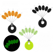 60PCS 10Set S M L Big Line Stop Space Beans Fishing Tackle Sea Carp Fly Fishing Bait Tool Float Catfish Round Float Stopper