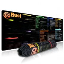 EXCO Rust Programming Mouse Pad Large Cheat Sheet Shortcuts Keyboard Mousepad Desk Mat for Operating System Web Game Development