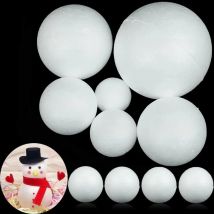 1Pcs Blank Round Solid Polystyrene  Foam Ball For Wedding  PartiesCraft 6cm/7cm/8cm/9cm/10cm/12cm Handmade DIY Production