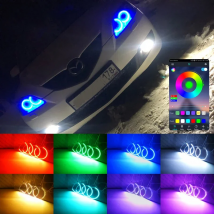 For Mazda 3 Speed Mazdaspeed BK 2007 2008 2009 BT App RF Remote Control Multi-Color Ultra Bright RGB LED Angel Eyes Halo Rings