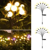Solar Powered Firefly Garden Lights Outdoor String Light Waterproof Solar Operated Fairy Lights for Garden Patio Christmas Decor