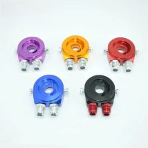 Aluminum Oil/Gauge Filter Sandwich Adapter Plate TURBO OIL LINE Kit PL