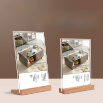 A5 Acrylic L-Style T-Type Strong Table Signboard Double-sided Tab Le Sign Display Card Rack Table A4 A6 Paper Holder Showing