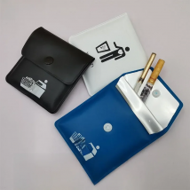 Mini Ashtrays Bag Potable Pocket Ashtray Outdoor Smoking Cigarette Cigar Ash Tray Smoking Tray Ashtray Pocket Smoking 80X80mm