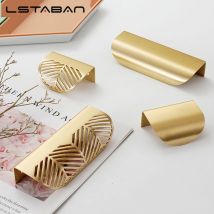 Blattform Messing Gold Schrankgriffe Möbelgriffe Küchentürgriff Kupfer Schubladengriff Knöpfe Schrankgriff