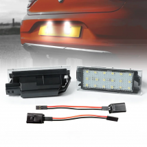 2Pcs LED License Number Plate Light Lamps For Renault Twizy Master 2 3 Koleos 2 Trafic 3 Espace 5 Wind Twingo 2 3 Kadjar Laguna