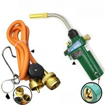 Mapp Gas Brazing Torch Self Ignition Trigger 1.5M Hose Propane Welding Heating BBQ HVAC Plumbing Jewelry CGA600 Burner