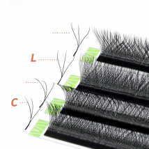 GLAMLASH W Shape Bloom 3D Premade Volume Fans Eyelash Extensions C/D/L/LU/M Natural Soft Light Individual YY Lashes Full Dense