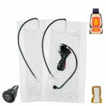 Universal 12V Carbon Fiber Car Seat Heater Kit Round Switch Cushion Set Car Seat Heat Pads Winter Warmer Seat Covers Set