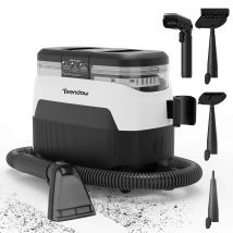 Teendow C6 MAX Potente limpiador de alfombras y tapicería 3 en 1 – Vapor de 1650 W, succión de 12000 Pa, tanques duales, diseño apto para mascotas