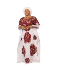 2022 Summer African Dresses for Women African Women Printing Plus Size Long Dress African Clothes Dashiki African Lace Dress
