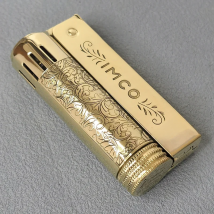 IMCO-6600 Retro Gasoline Lighter Brass&Stainless Steel Pattern Designed Petrol Smoking Lighter Nostalgic Gift
