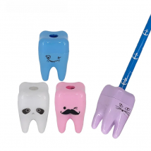 20pcs/lot Cute Pencil Sharpener Kawaii Tooth Shaped Single Hole Pencil Sharpeners Stationery Supplies Student Kids Dentist Gifts