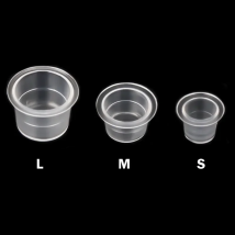 100pc S/M/L Plastic Disposable Microblading Tattoo Ink Cups Permanent Makeup Pigment Clear Holder Container Cap Tattoo Accessory