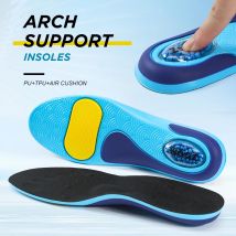 【Xxin】Sottopiede di supporto per l'arco plantare Cuscino d'aria Solette per scarpe con assorbimento degli urti Cuscinetto per scarpe in gel morbido Taglia 35-46