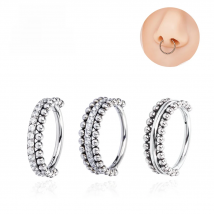 G23 Titanium Ear Crystal Zirconia Small Huggie Thin Hoops Cartilage Earring Helix Tragus Earring Piercing Jewelry