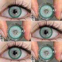 KSSEYE 2PCS Myopia Contact Lenses Green Pupils for Eyes Colored Contact Lenses with Degree 0~-8.00 Beauty Lenses Fast Shipping