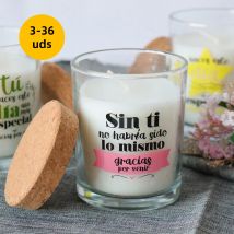 Lote de 6 a 30 unidades de velas decorativas para regalar, Velas con frases para invitados, Velas aromáticas perfumadas, Detalles para invitados de boda, Recuerdos Mi Primera Comunión, Recuerdos de