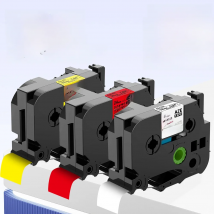Mutiple Colors Label Tape 24mm Compatible for Brother P-touch Black on White Black on Yellow Label Printer Tape for PTP700 710
