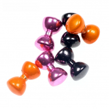 ICERIO 20PCS Brass Hourglass Fish Eyes Fly Tying Beads Dumbbell Fly Tying Hook Material