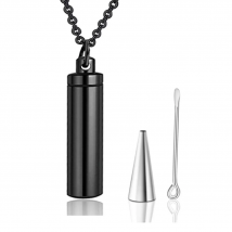 3 Colors Stainless Steel Holder Cylinder Ashes Urn Pendant Cremation Memorial Keepsake Necklace Jewelry Dropship