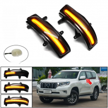 For Toyota Land Cruiser LC200 FJ200 Prado FJ150 2010-2023 Side Wing Mirror LED Dynamic Blinker Sequential Turn Signal Indicator