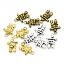 10pcs Wholesale Three Color Stone Man Charms Alloy Metal Inuksuk Pendants For DIY Handmade Jewelry Accessories Making 21*14mm