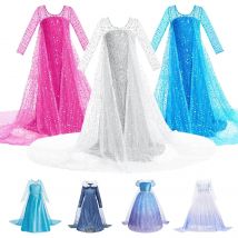 Halloween Festival Celebrations Elsa Multiple Styles and Occasions Cosplay Dress Sequin Decoration Elegant Charming Evening Gown