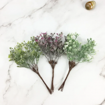 6pcs/bundle artificial flower acorn leaf plant bouquet diy wedding home Christmas decoration wreath scrapbook craft fake flower