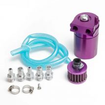 Universal Aluminum Oil Catch Tank Can Reservoir Tank + Breather Filter Color:Black Red Blue Gold Green Silver Purple EP-JYH08