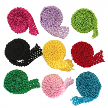 1.5 Inch Wide Crochet Headband Elastic Bands 1 Meter  For Tutu Skirts Hair Bands  Crochet Elastic Waistband By The Meter