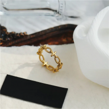 Waterproof Hollow Out Cross Woman Royal Stainless Steel Fashion Personality Goden Couple Baroque Christmas Rings