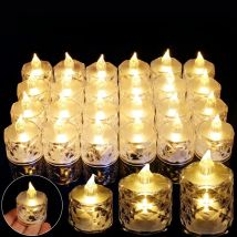 24/12/6 Pack LED Crystal Candle Light Flameless Candle Light Electronic Night Lamp Dating Party Holiday Home Wedding Decoration