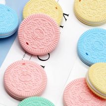 Cute-idea 1pc Baby Teethers Cookie Silicone DIY Pacifier Clips Chain For Baby Pendant BPA Free Chew Beads Bite Teething Toys