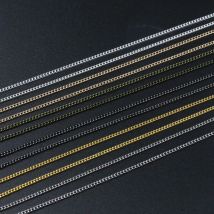 5 10m/lot Gold Rhodium Metal Plated Necklace Chains For DIY Brass Bulk Necklace Chain Jewelry Making Materials Handmade