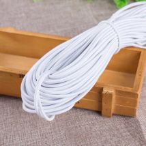 5/10meters Black White High Elastic Round Elastic Band Rubber Band Elastic Cord for DIY Sewing Accessorie 1/2/3/4/5/6mm
