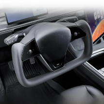 NovaAcc New Yoke 2.0 Steering Wheel For Tesla Model Y Model 3 Blakc Heated Nappa Imitation Model X S Style Car Accessories