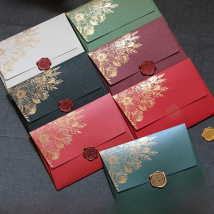 10pcs/lot High Grade Pearl Paper Envelopes Wedding Invitations European Bronzing Pattern Envelope Gift Envelope