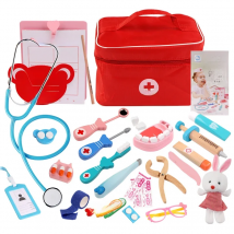 Wooden Pretend Play Doctor Educationa Toys for Children Kid Medical Simulation Medicine Chest Set for Kids Interest