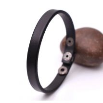 Classic Cool Genuine Leather Bracelet Cuff Wristband Adjustable Couple Men Women